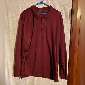 L.L. Bean Maroon Long Sleeve Shirt XL Tall